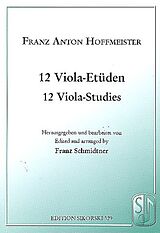 Franz Anton Hoffmeister Notenblätter 12 Etüden für Viola