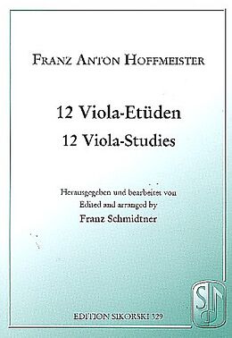 Franz Anton Hoffmeister Notenblätter 12 Etüden für Viola