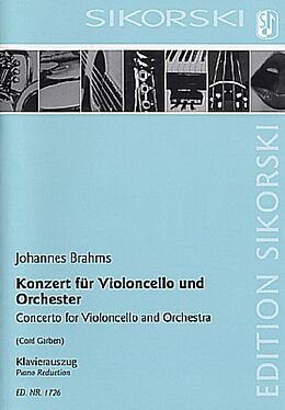 Johannes Brahms Notenblätter Konzert für Violoncello und Orchester