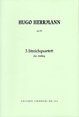 Hugo Herrmann Notenblätter Streichquartett Nr.3