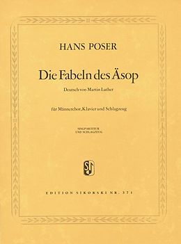 Hans Poser Notenblätter Die Fabeln des Äsop für Männerchor
