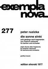 Peter Ruzicka Notenblätter Die Sonne sinkt 8 Gesänge nach