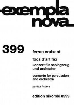 Ferran Cruixent Notenblätter Focs dartifici für Percussion und