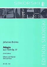 Johannes Brahms Notenblätter Adagio nach dem Violinkonzert D-Dur op.77