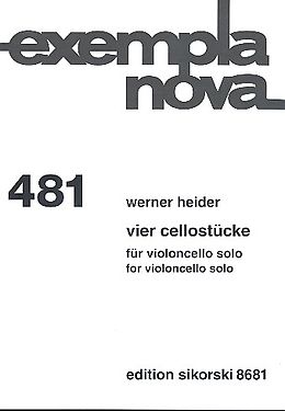 Werner Heider Notenblätter 4 Stücke für Violoncello