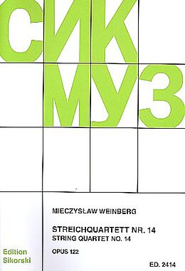 Mieczyslaw Weinberg Notenblätter Streichquartett Nr.14 op.122