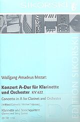 Wolfgang Amadeus Mozart Notenblätter Konzert A-Dur für Klarinette und Orchester