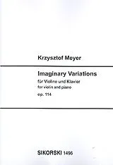 Krzysztof Meyer Notenblätter Imaginary Variations op.114