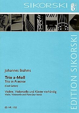 Johannes Brahms Notenblätter Trio a-Moll nach dem Konzert für Violine, Violoncello und Orchester op