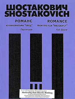 Dimitri Schostakowitsch Notenblätter Romance op.97 (aus dem Film Die Hornisse)