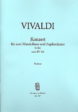 Antonio Vivaldi Notenblätter Konzert G-Dur für 2 Mandolinen