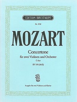 Wolfgang Amadeus Mozart Notenblätter Concertone C-Dur KV190/186e