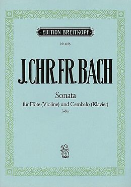 Johann Christoph Friedrich Bach Notenblätter Sonate F-Dur