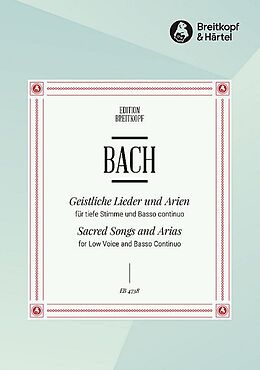 Johann Sebastian Bach Notenblätter Geistliche Lieder und Arien