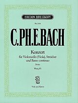 Carl Philipp Emanuel Bach Notenblätter Konzert für Violoncello und Orchester