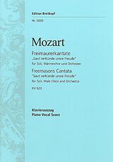 Wolfgang Amadeus Mozart Notenblätter Eine kleine Freimaurerkantate C-Dur KV623
