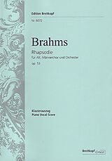 Johannes Brahms Notenblätter Rhapsodie op.53
