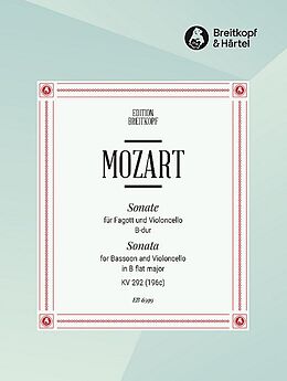 Wolfgang Amadeus Mozart Notenblätter Sonate B-Dur KV292