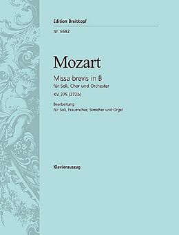 Wolfgang Amadeus Mozart Notenblätter Missa brevis B-Dur KV275