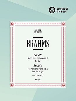 Johannes Brahms Notenblätter Sonate Es-Dur Nr.2 op.120,2