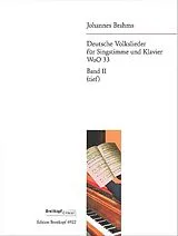 Johannes Brahms Notenblätter Deutsche Volkslieder Band 2