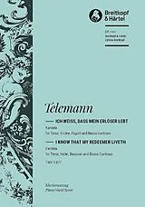 Georg Philipp Telemann Notenblätter Ich weiss, dass mein Erlöser lebt