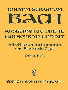 Johann Sebastian Bach Notenblätter Ausgewählte Duette Band 3