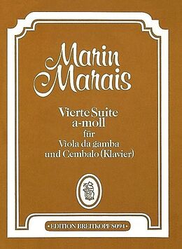 Marin Marais Notenblätter Suite a-Moll Nr.4
