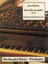 Jean Sibelius Notenblätter 10 Klavierstücke op.58