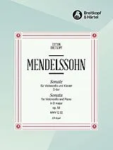Felix Mendelssohn-Bartholdy Notenblätter Sonate D-Dur op.58