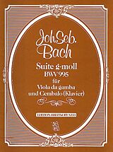 Johann Sebastian Bach Notenblätter Suite g-moll BWV995