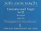 Johann Sebastian Bach Notenblätter Toccata und Fuge d-Moll BWV565