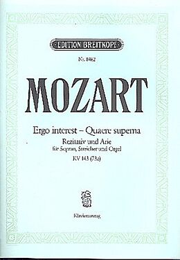 Wolfgang Amadeus Mozart Notenblätter Ergo interest quaere superna - Rezitativ und Arie