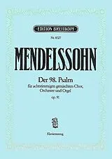 Felix Mendelssohn-Bartholdy Notenblätter Der 98. Psalm op.91