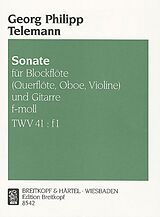 Georg Philipp Telemann Notenblätter Sonate f-Moll TWV41-F1