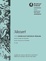 Wolfgang Amadeus Mozart Notenblätter Schon lacht der holde Frühling KV570