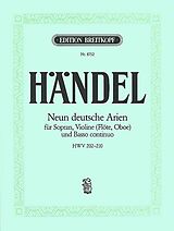Georg Friedrich Händel Notenblätter 9 deutsche Arien HWV202-210