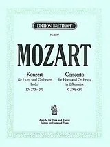 Wolfgang Amadeus Mozart Notenblätter Konzert Es-Dur für Horn und Orchester KV370b und KV371