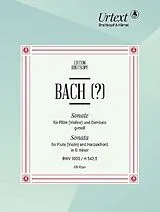 Johann Sebastian Bach Notenblätter Sonate g-Moll BWV1020