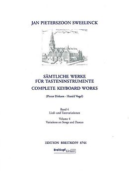 Jan Pieterszon Sweelinck Notenblätter Sämtliche Werke für Tasteninstrumente Band 4