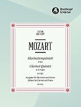 Wolfgang Amadeus Mozart Notenblätter Klarinettenquintett A-Dur KV581