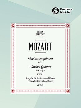 Wolfgang Amadeus Mozart Notenblätter Klarinettenquintett A-Dur KV581