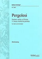 Giovanni Battista Pergolesi Notenblätter Septem verba a Christo in cruce moriente prolata