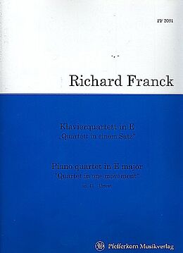 Richard Franck Notenblätter Quartett in einem Satz E-Dur op.41
