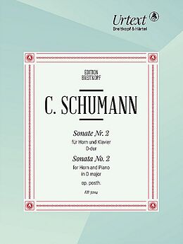 Camillo Schumann Notenblätter Sonate D-Dur Nr.2 WoO