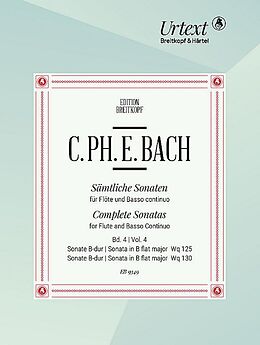 Carl Philipp Emanuel Bach Notenblätter Sämtliche Sonaten Band 4