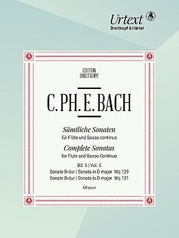 Carl Philipp Emanuel Bach Notenblätter Sämtliche Sonaten Band 5