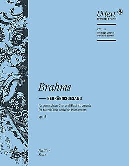 Johannes Brahms Notenblätter Begräbnisgesang op.13