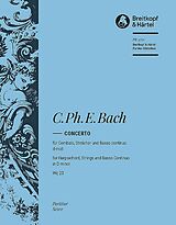 Carl Philipp Emanuel Bach Notenblätter Concerto d-Moll Wq23