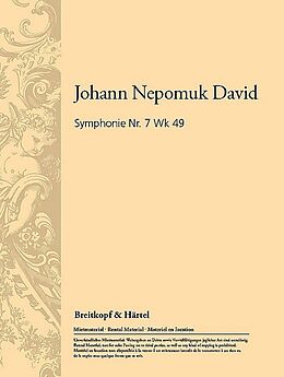 Johann Nepomuk David Notenblätter Symphonie Nr.7 Wk 49